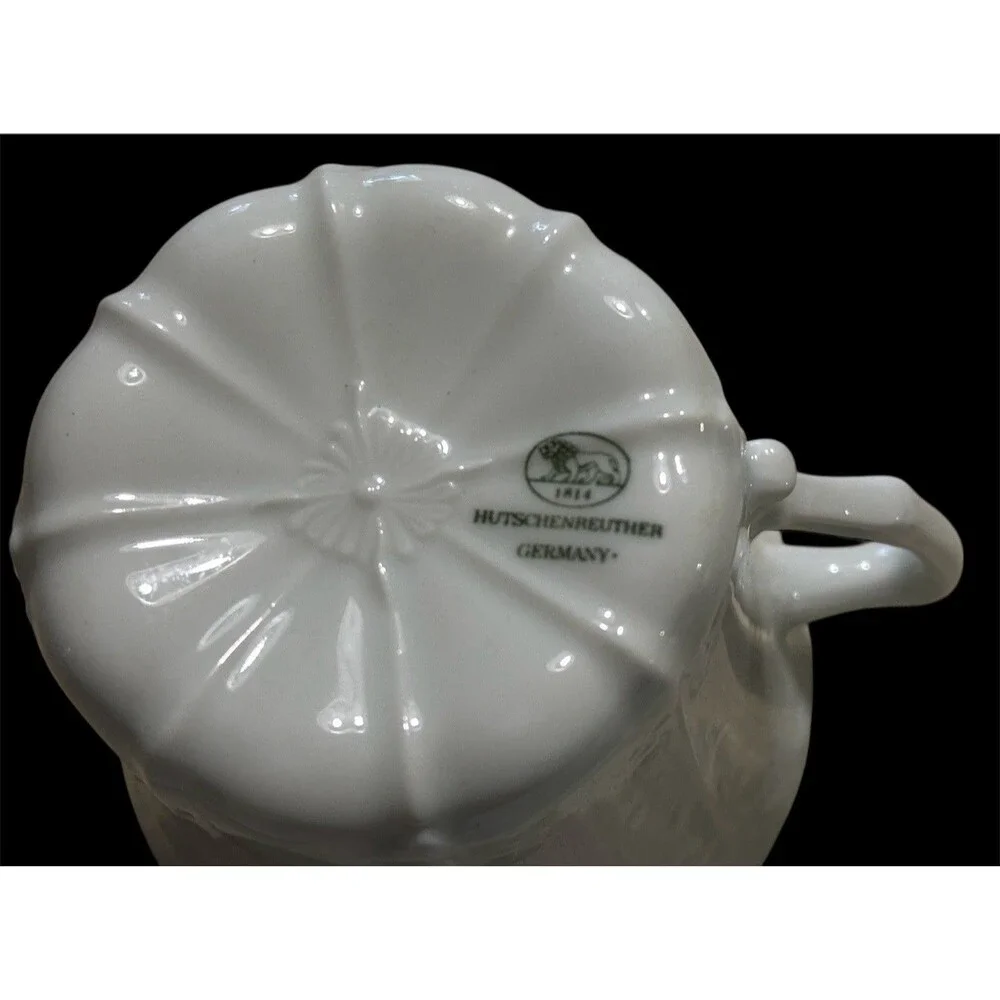 Hutschenreuther Germany Baronesse Cup & Saucer White Porcelain MINT Never Used
